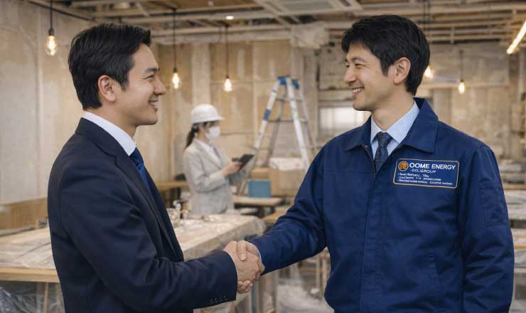 個人から業務用までワンストップ対応 ガス機器の設置・修理の様子